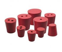Rubber Stoppers, Bottom Dia. 18mm, Top Dia. 21mm, 1 hole, pk/10