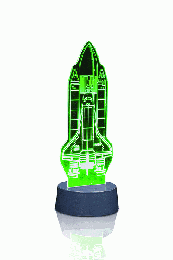 Space Shuttle LED Glow Art Lamp
